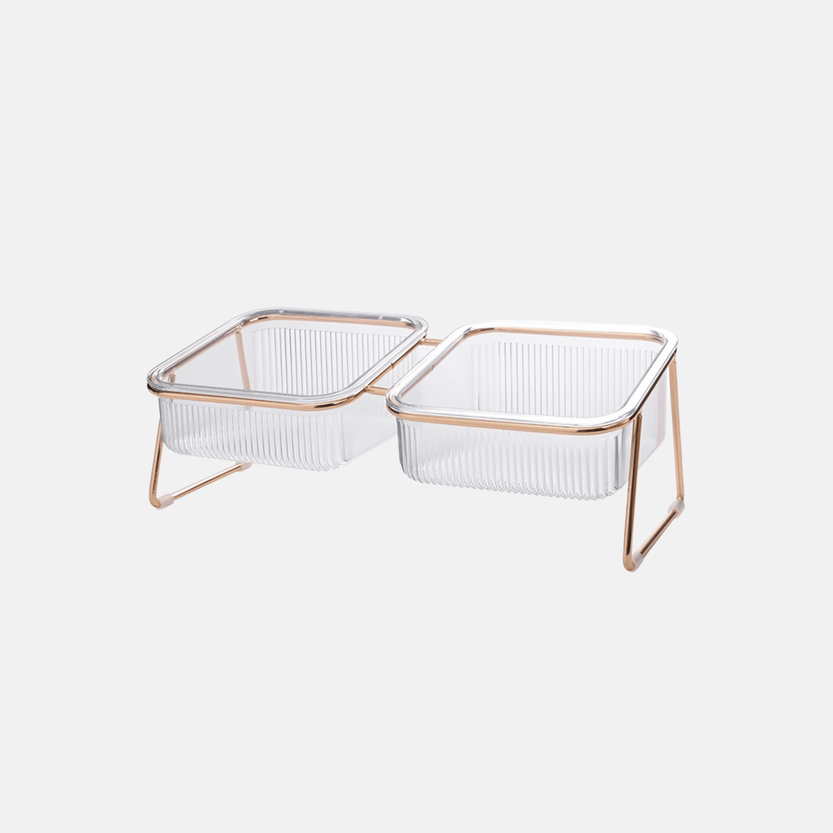 Transparent Double Bowl